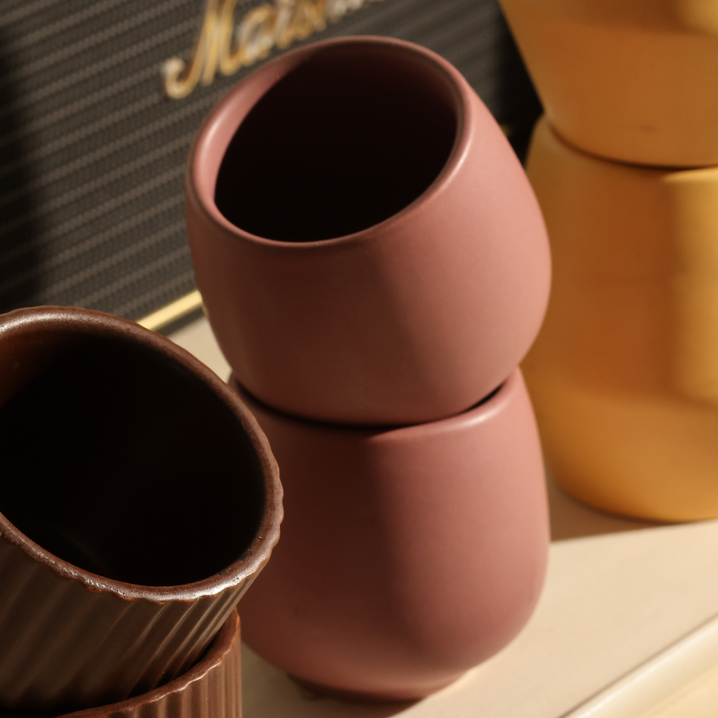 Ebb - Handcrafted Ceramic Cup – Earthy Elegance for Everyday Moments Set of two