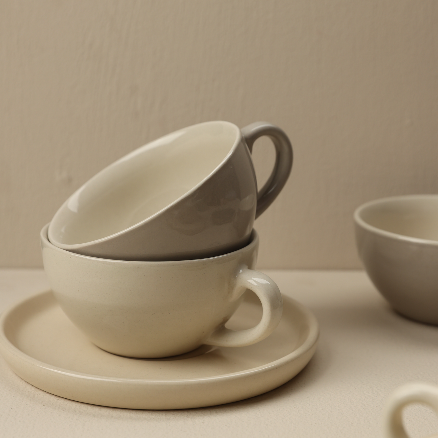 240ml Cappuccino Cup and Saucer Set – Designed for the Perfect Coffee Harmony