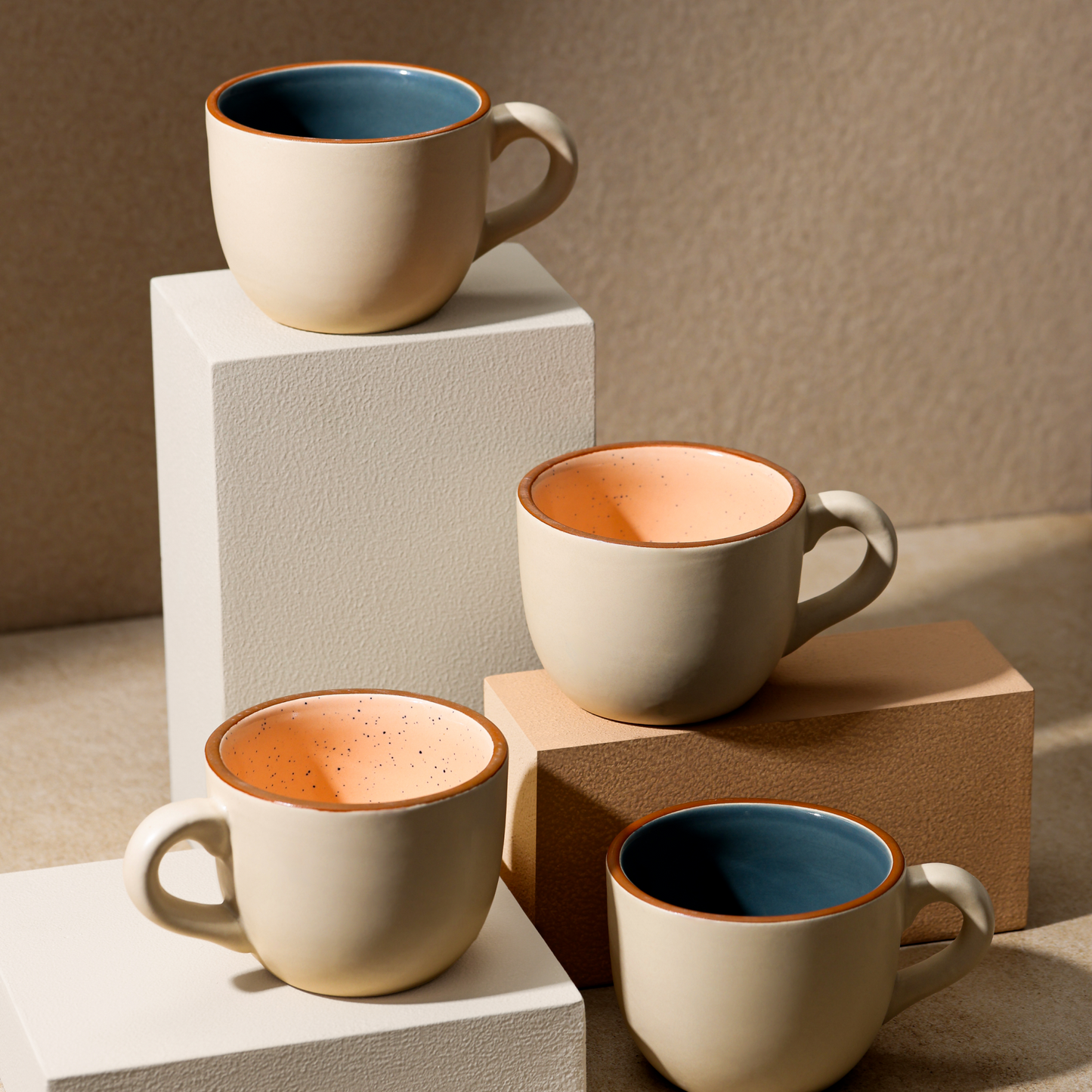 Handcrafted Ceramic Cup – Twin Hue Elegance for Everyday Comfort