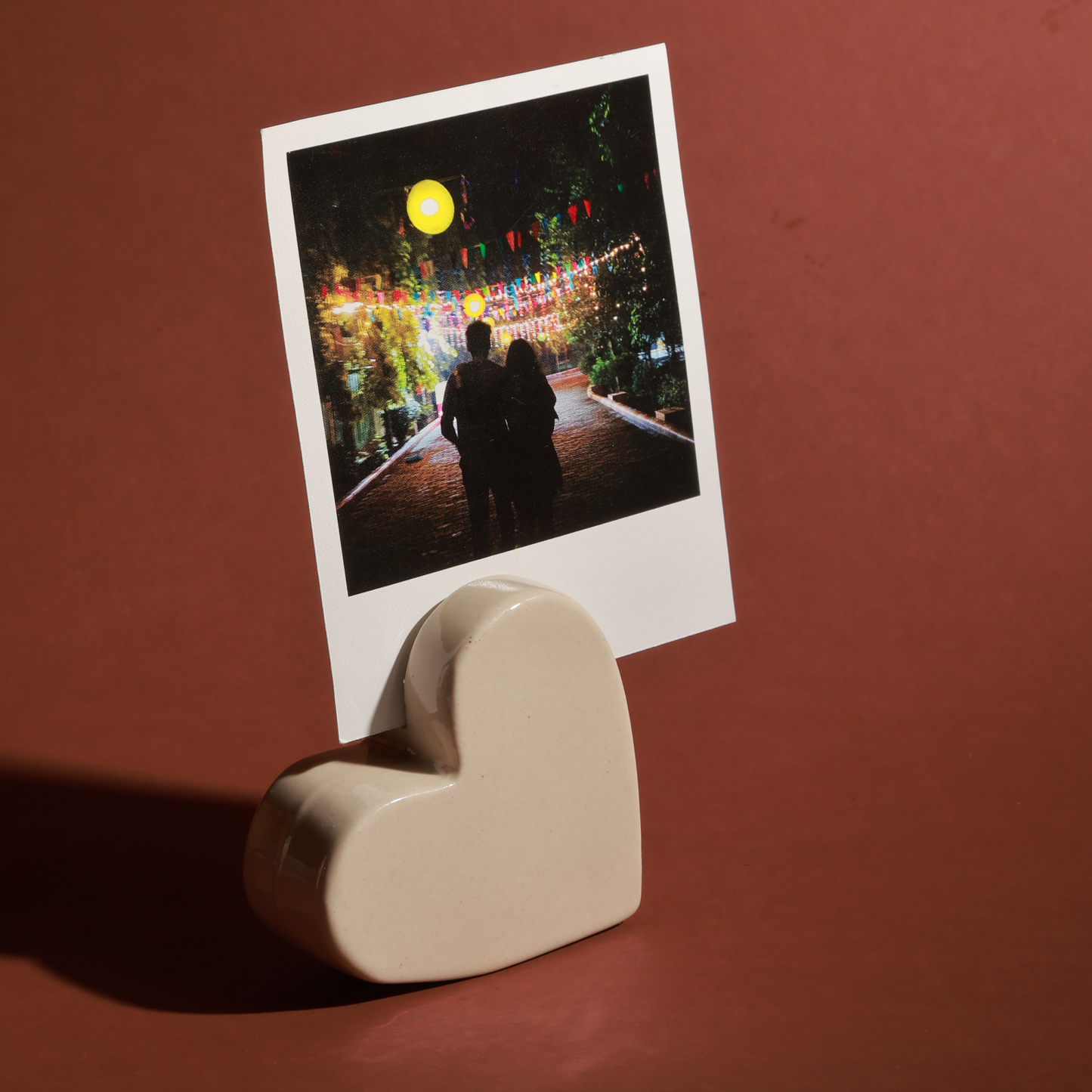Heart Photo Holder – Ceramic Keepsake for Your Special Moments Set of two