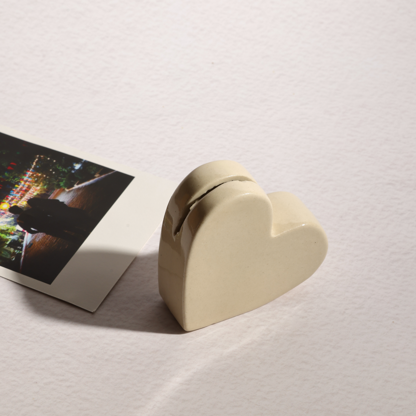Heart Photo Holder – Ceramic Keepsake for Your Special Moments Set of two