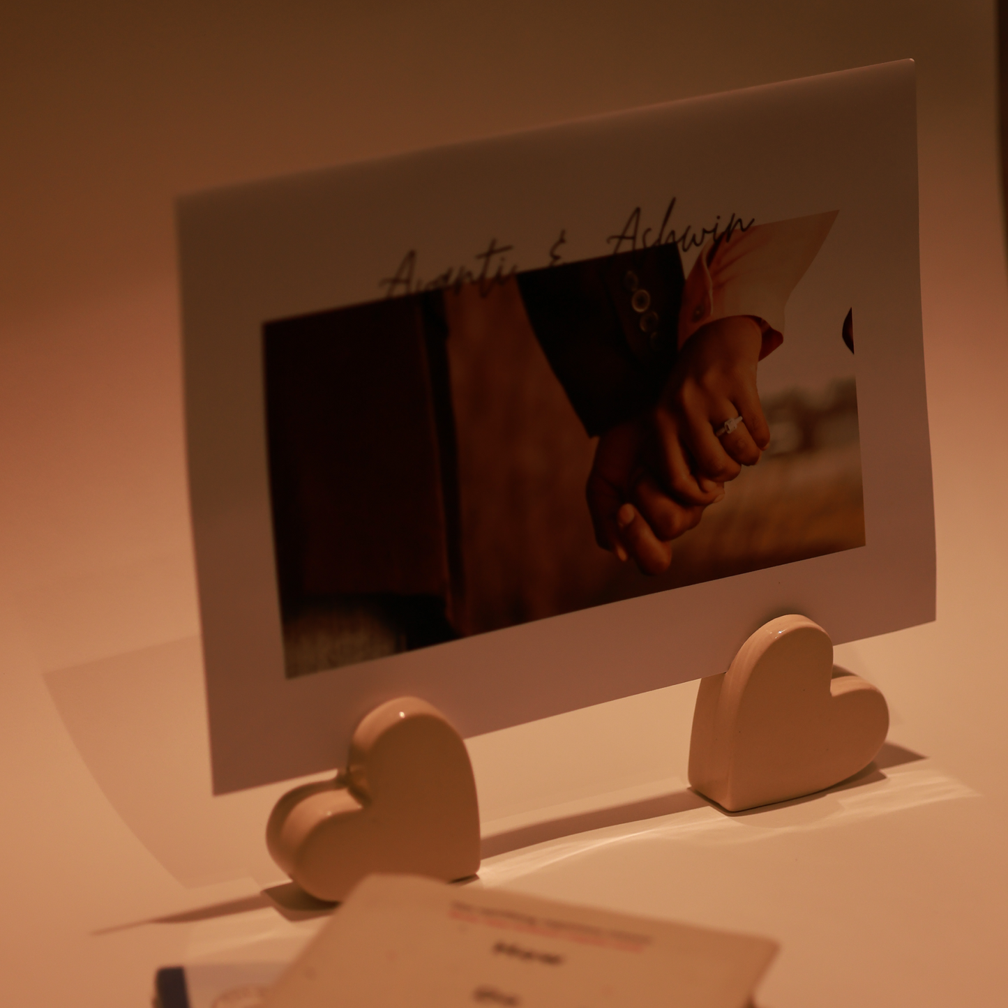 Heart Photo Holder – Ceramic Keepsake for Your Special Moments Set of two