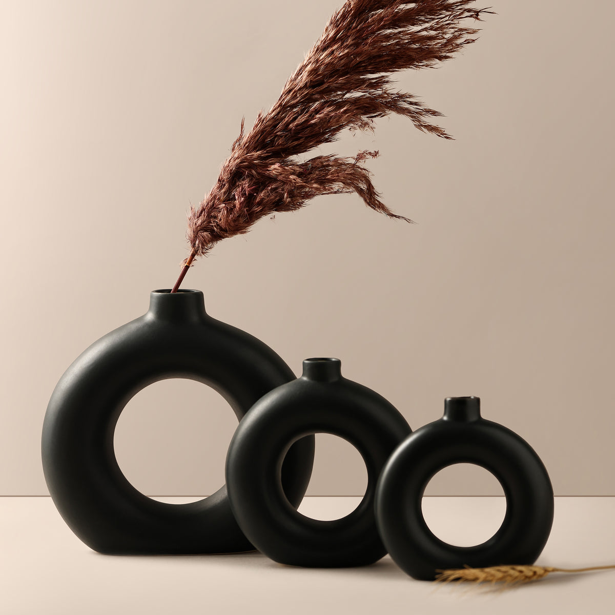 Classic Donut Vase — Set of 3 (8in, 6in, 5in) – Earthly