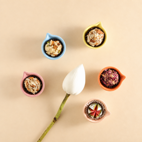 Multicolor Ceramic Diya — Set of 24