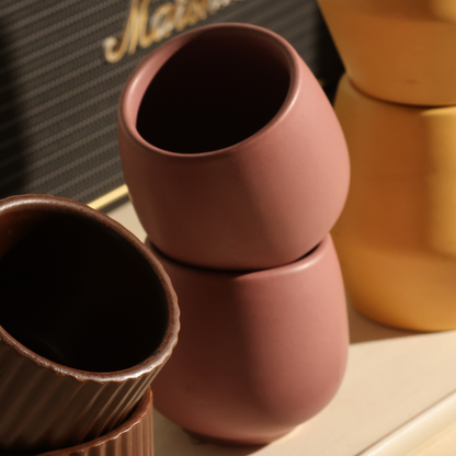 Ebb - Handcrafted Ceramic Cup – Earthy Elegance for Everyday Moments Set of two