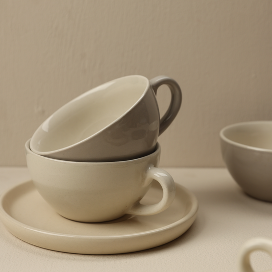 240ml Cappuccino Cup and Saucer Set – Designed for the Perfect Coffee Harmony