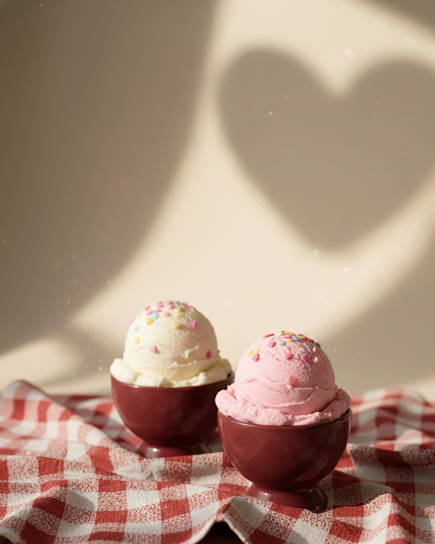 Ice Cream Holder Cups (Set of 2) - Valentine's Day Limited Edition Ceramic Dessert Bowls (Pre-order)