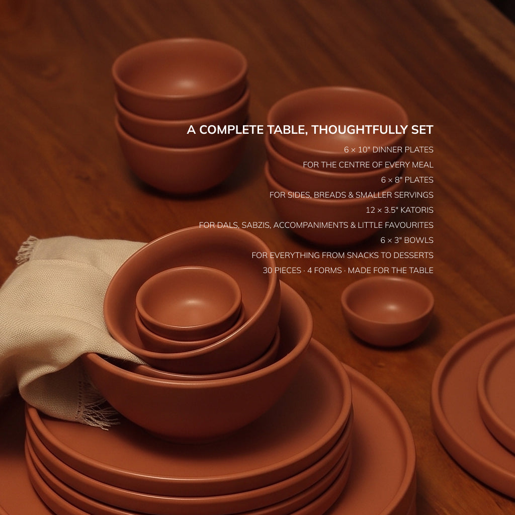 Prithvi — Dinner Set: 30 Pieces for Six