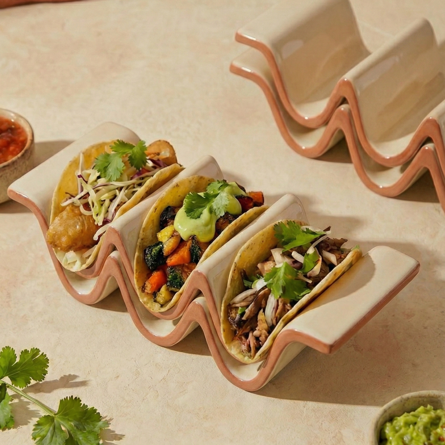 Handcrafted Ceramic Taco Holder - Single