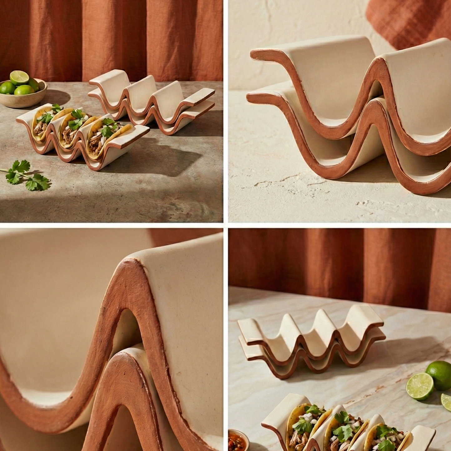 Handcrafted Ceramic Taco Holder - Single