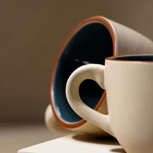 Handcrafted Ceramic Cup – Twin Hue Elegance for Everyday Comfort